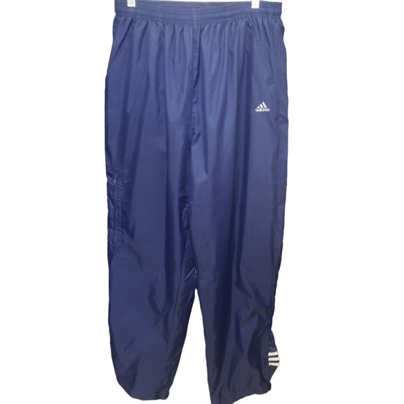Adidas Pants Mens Extra Large Blue Jogger Track Pants Warm Up Logo Vintage - Picture 1 of 7